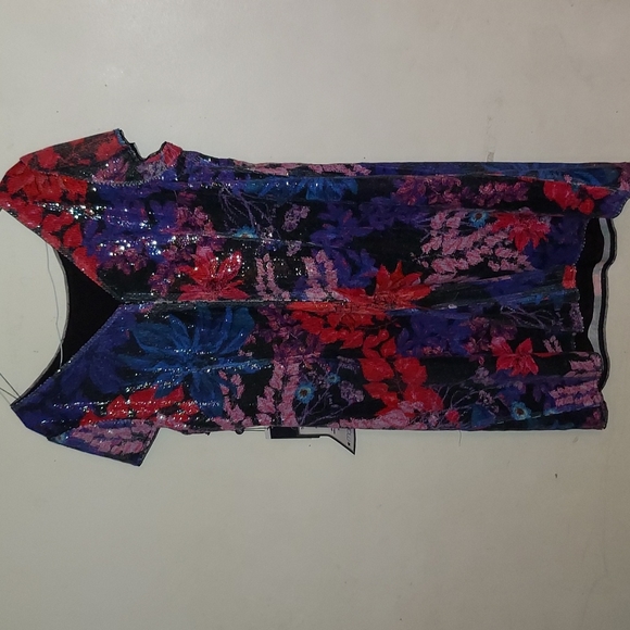 SIZE 18W Adrianna Papell multi colored sequin Dress very flattering - Picture 6 of 13